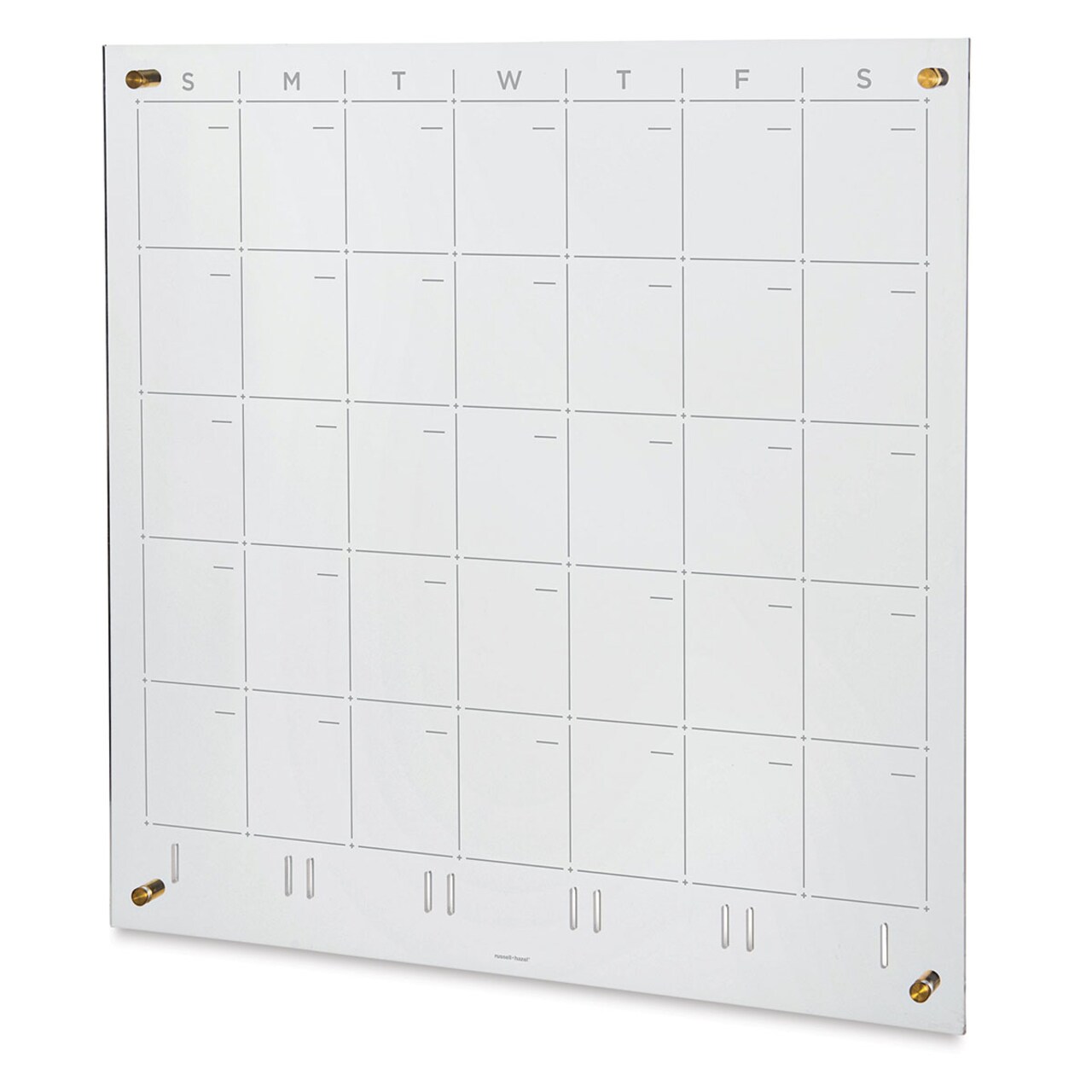 Russell and Hazel Acrylic Wall Calendars and Accessories - Acrylic Monthly Wall Calendar, 24"W x 1/4"D x 24"H